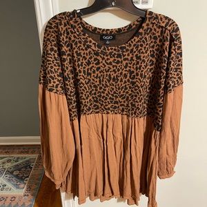 Amaryllis Apparel Leopard Top